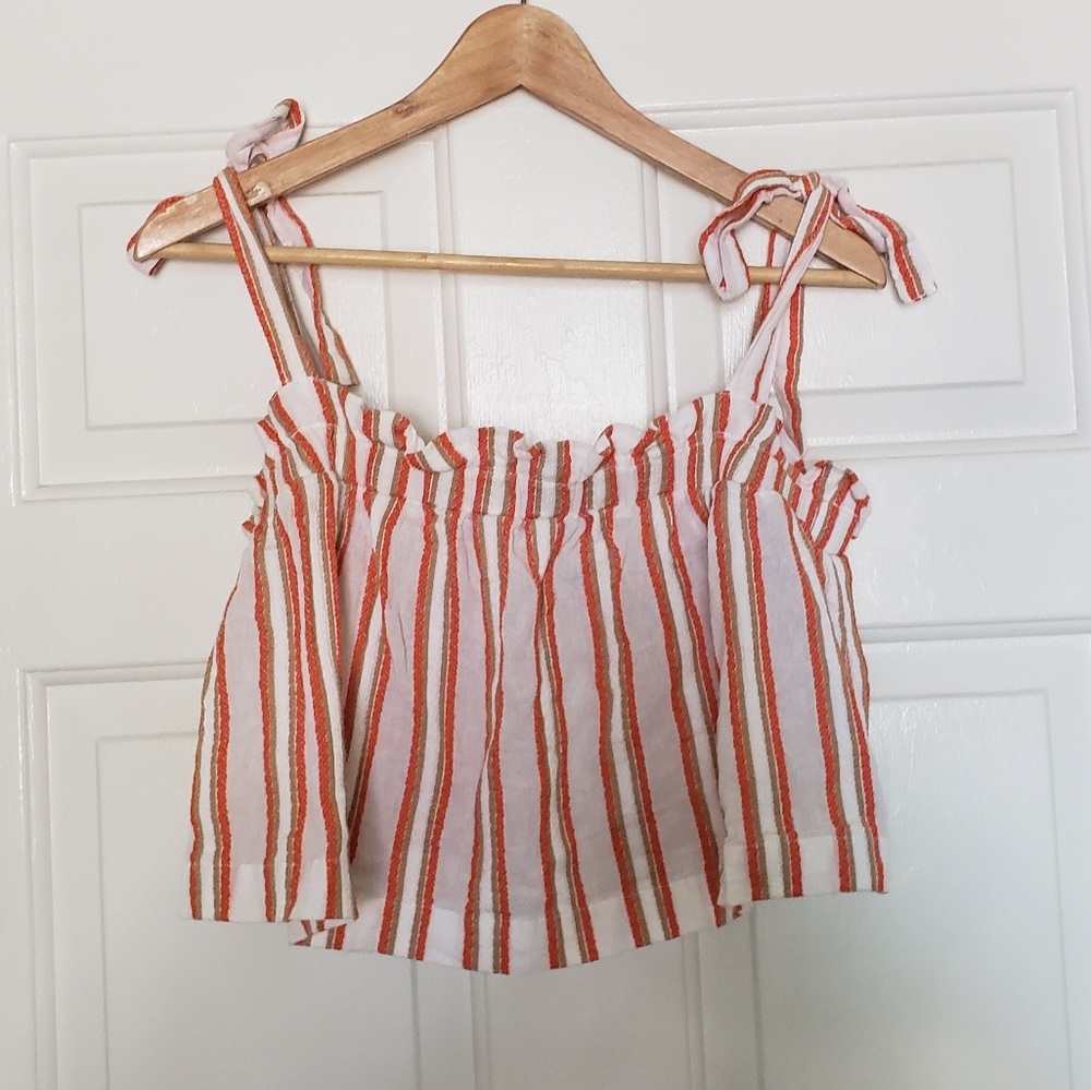 Tie shoulder tank top